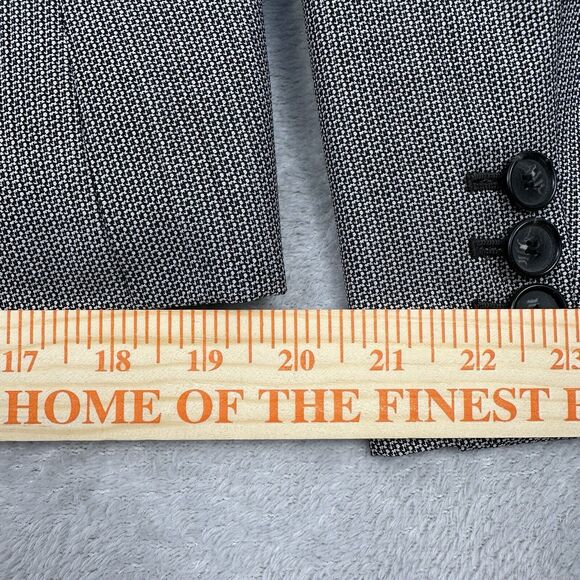 Talbots Petites Blazer Womens 12P Black White Wool Blend Career Office Business - Picture 16 of 16